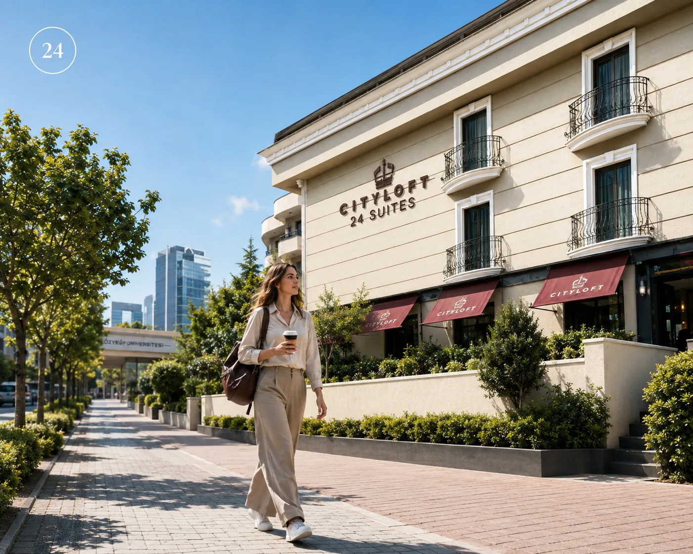 CITYLOFT 24 binasının önünden geçen misafir